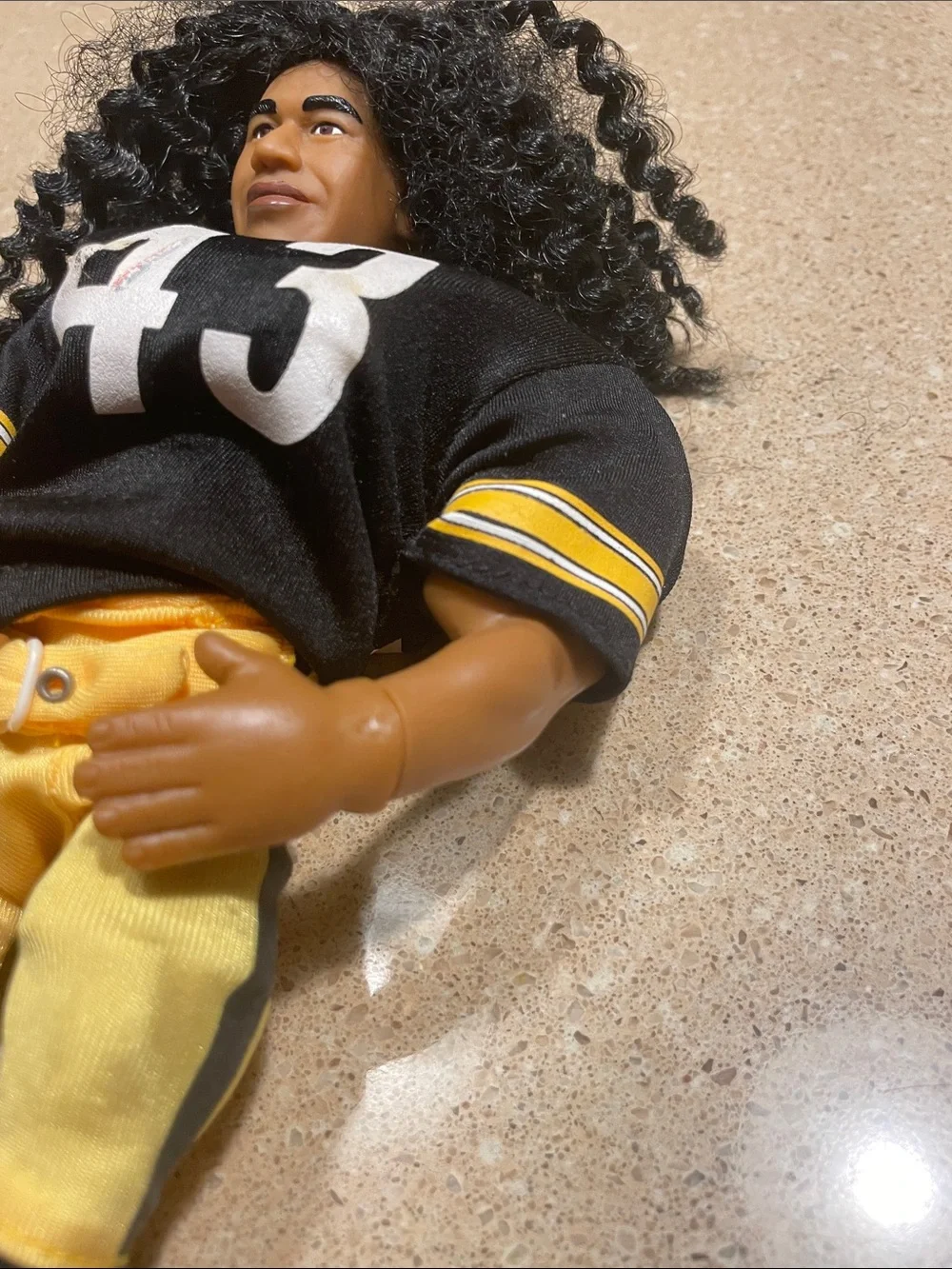 Troy Polamalu Doll in Black & Yellow Jersey (#43)
